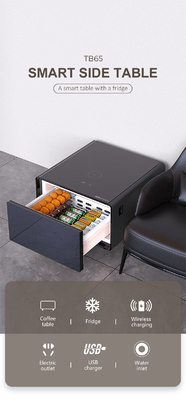 Tavolo da caffè moderno con frigorifero Mini Bar frigorifero senza fili portaparlanti di ricarica Tavolo di fianco