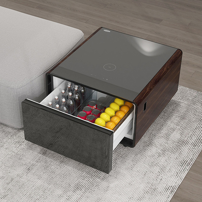 Tavolo da caffè moderno con frigorifero Mini Bar frigorifero senza fili portaparlanti di ricarica Tavolo di fianco
