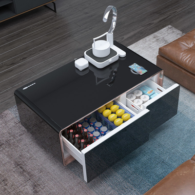 Arredamento del soggiorno Tavolo da caffè moderno con frigorifero e cassetto refrigerante