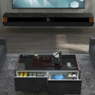 Moderno armadietto TV in legno con condizionatore d'aria elettrico LED touch multifunzione