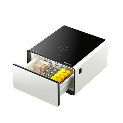 Home Arredamento Grado 2 Efficienza energetica Tavolo da letto intelligente con frigorifero a raffreddamento diretto e schermo