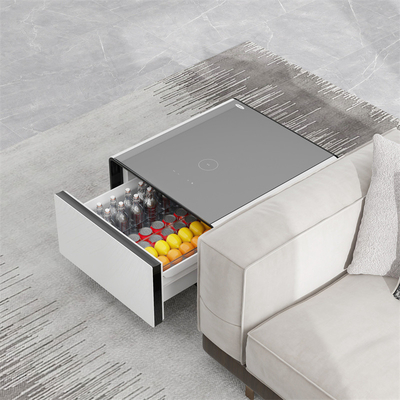 65L Cubage Mini Smart Side Tea Table con ricarica wireless e cassetto frigorifero