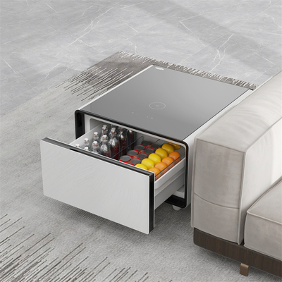 65L Cubage Mini Smart Side Tea Table con ricarica wireless e cassetto frigorifero