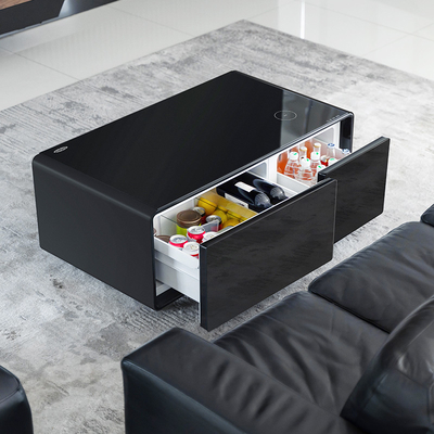 2024 Smart Coffee Table Mini Wireless Charging Refrigeratore a doppia porta per mobili da soggiorno