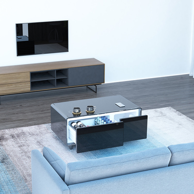 2024 Smart Coffee Table Mini Wireless Charging Refrigeratore a doppia porta per mobili da soggiorno