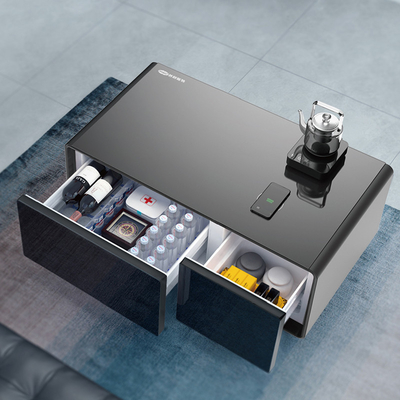 2024 Smart Coffee Table Mini Wireless Charging Refrigeratore a doppia porta per mobili da soggiorno