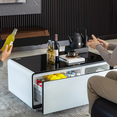Caricabatterie wireless e raffreddatore cassetto di archiviazione tavolo da caffè per il salotto moderno alla moda