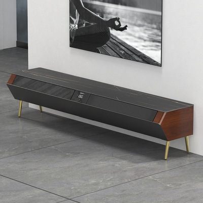 Arredamento del soggiorno Armadio TV in legno con supporto per TV elettrico e pannello LED moderno