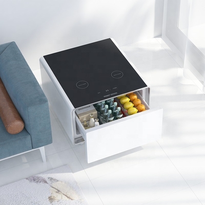 2024 Modern Aluminum Smart Coffee Table con ricarica wireless e vetro temperato