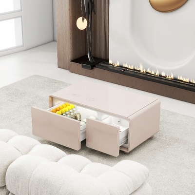 Home Arredamento per il soggiorno Tavolo con frigorifero multifunzionale frigorifero e ricarica wireless
